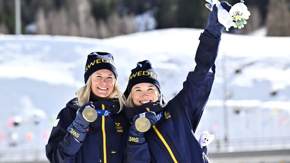 Maja Dahlqvist says I'm going to sleep with this on my pillow tonight after winning Olympic gold