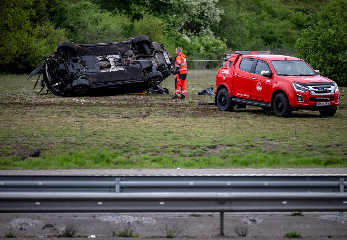 Car Accident in Malmö: Four Hospitalized After Rollover