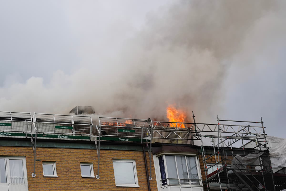 Gothenburg Apartment Roof Fire Contained to Burn Out
