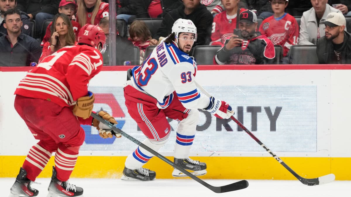 Double points by Zibanejad in Rangers' big win