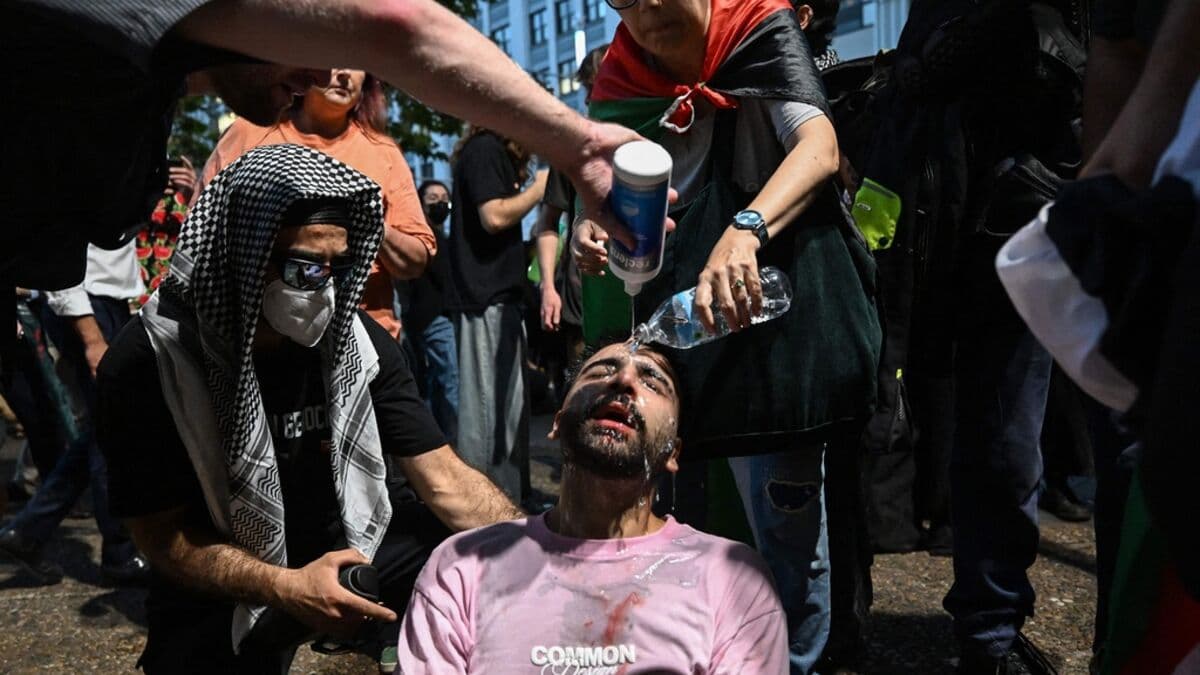 Police use pepper spray against pro-Palestinian protests in Sydney