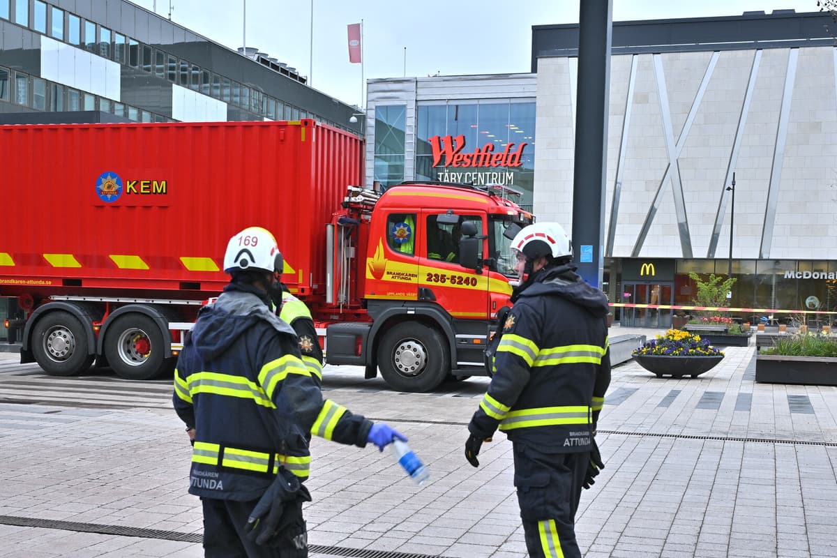 Gas Leak in Täby Sends One to Hospital, Mall Evacuated