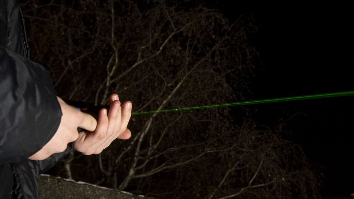 Green laser was aimed at police officers