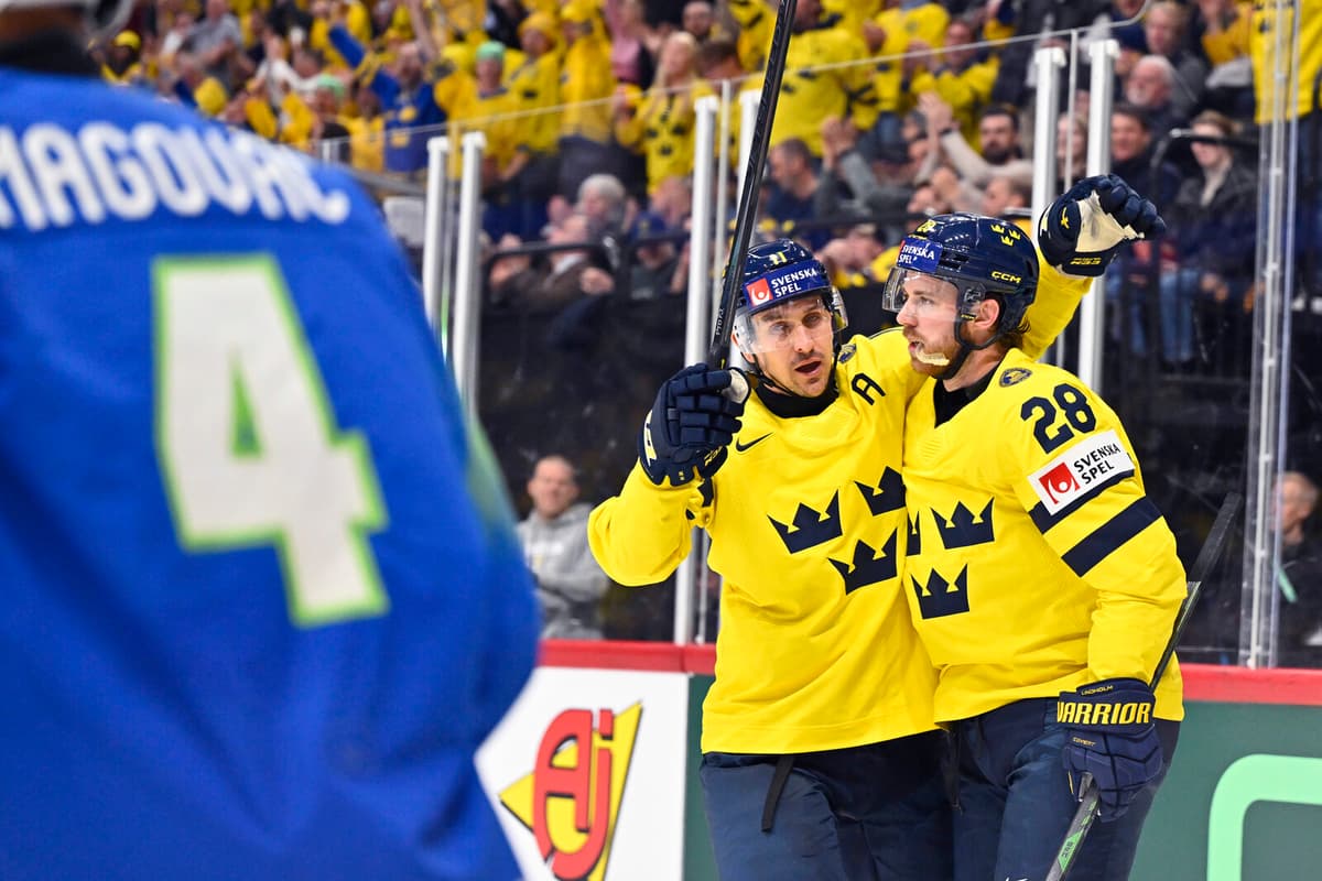 Sweden Wins Fifth Straight as Lindholm Scores Hat-Trick Against Slovenia