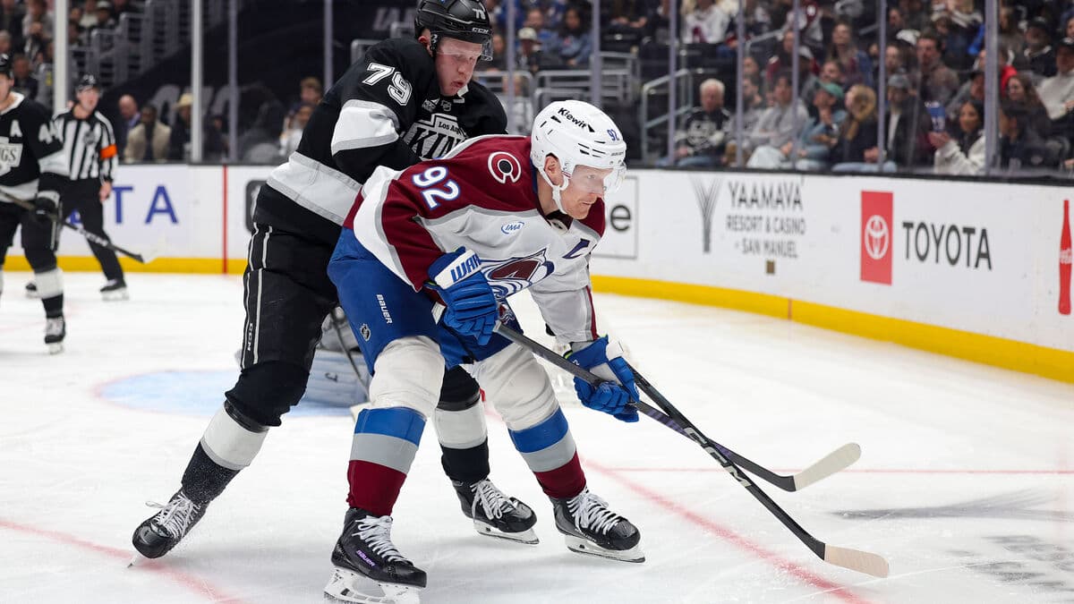 Landeskog scores against compatriot Forsberg as Colorado beats Los Angeles Kings 4-2