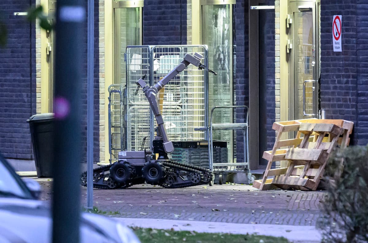 Bomb Disposal Investigates Hazardous Objects at Store