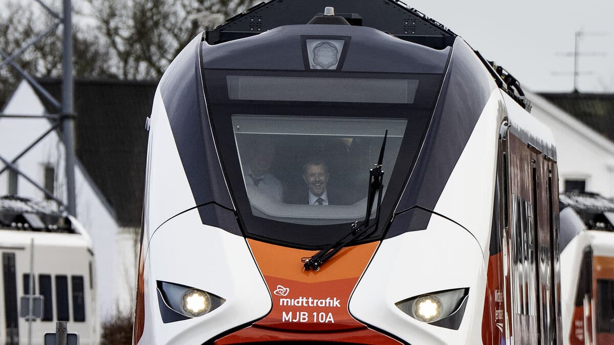 The King drove Denmark's first battery-powered train