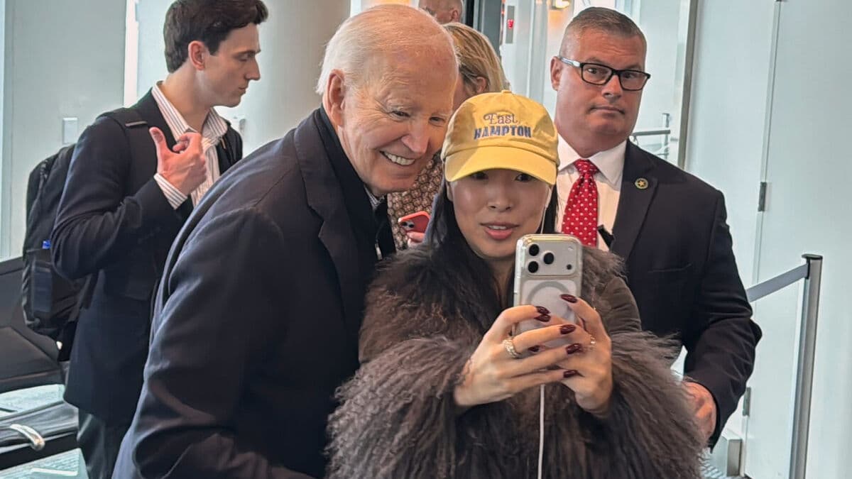 Biden flew regularly and got stuck in queues