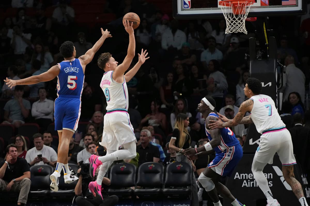 Miami's Pelle Larsson Shines with 12 Points in Win Over Philadelphia