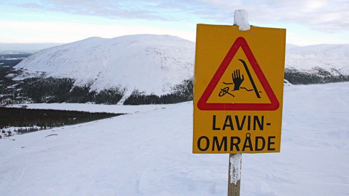 Dangerous avalanche conditions in four Swedish mountain areas