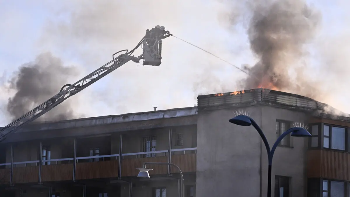 Suspected arson in Stockholm - one arrested