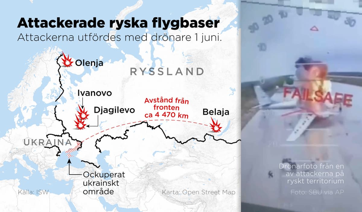 Ukrainian Drone Attack on Russian Airbases Embarrasses Putin